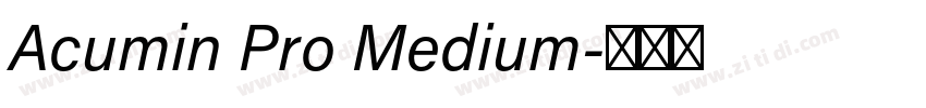 Acumin Pro Medium字体转换